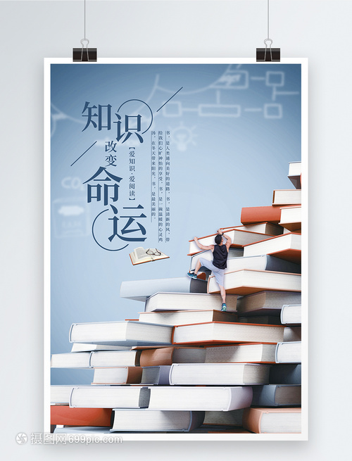 知識改變命運讀書海報